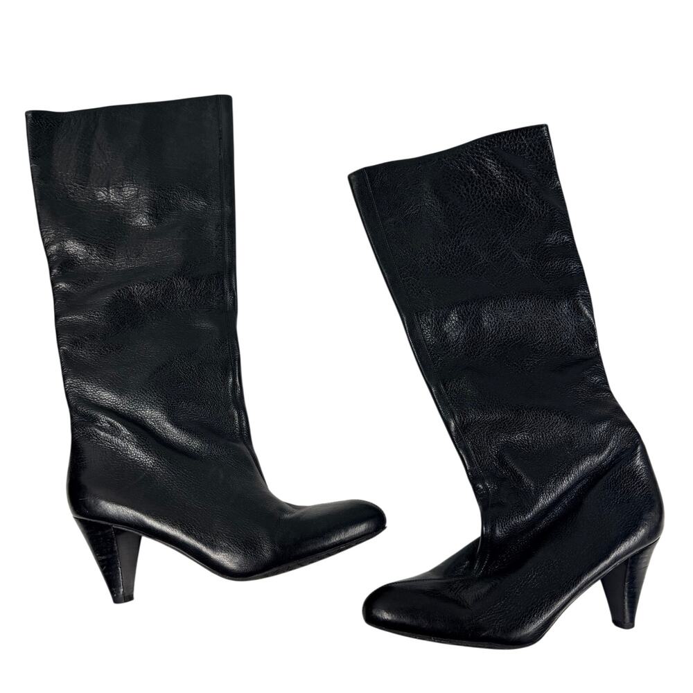 Banana Republic Black Leather Knee High Boots 7